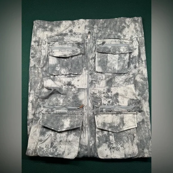 NWT Zara Cargo Dress Printed Strapless Zip Front Size M - Picture 3 of 7